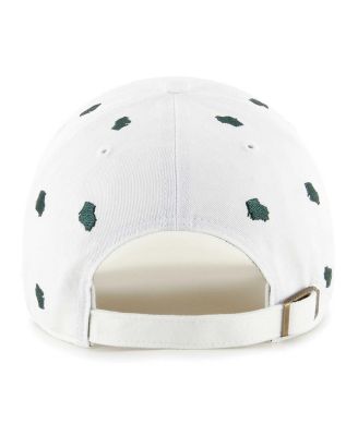 Men's and Women's White Green Bay Packers Confetti Clean Up Adjustable Hat