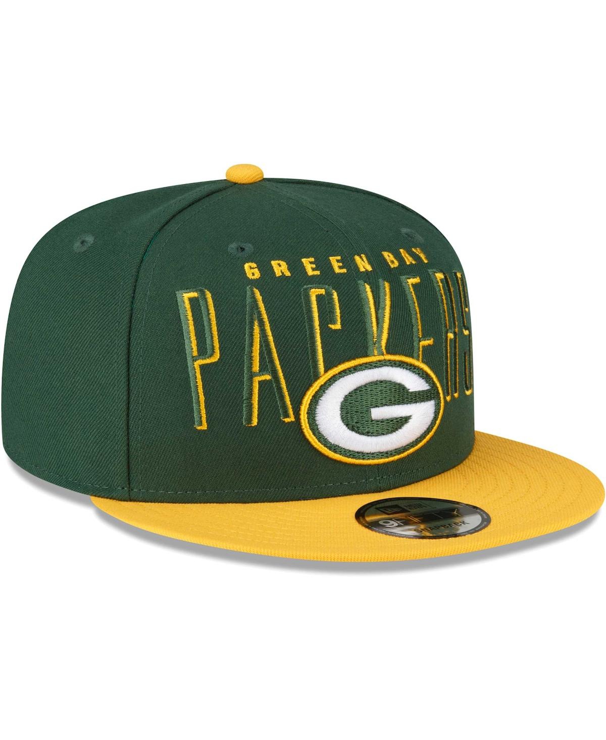 Men's New Era Gold Green Bay Packers Headline 9FIFTY Snapback Hat - Gold