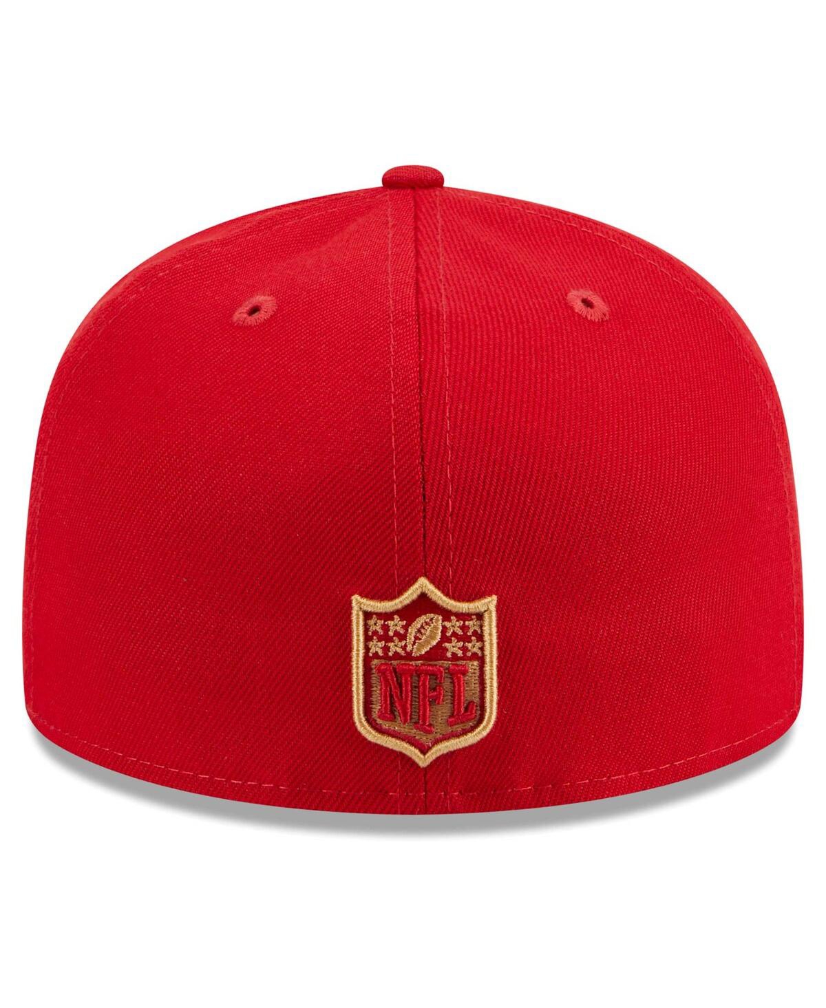 NEW ERA MEN'S NEW ERA SCARLET SAN FRANCISCO 49ERS MAIN PATCH 59FIFTY FITTED HAT 