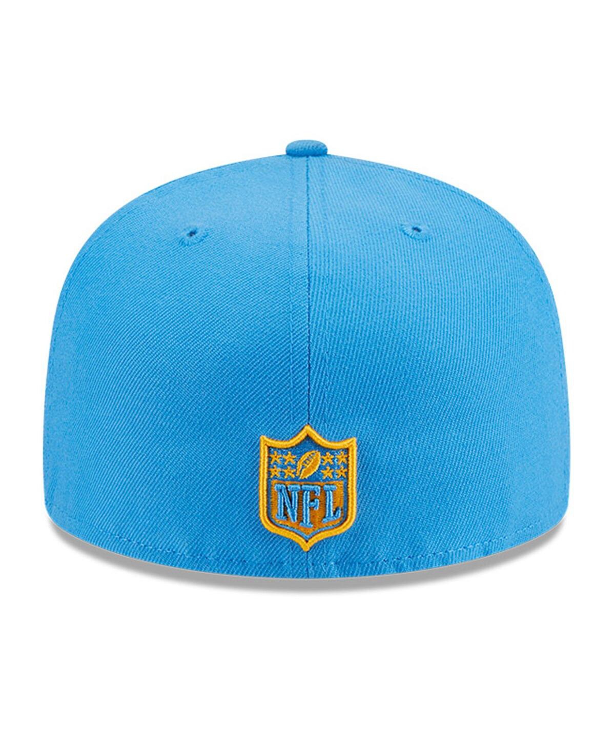 New Era Powder Blue Los Angeles Chargers Main Patch 59fifty Fitted Hat In Powder Blue