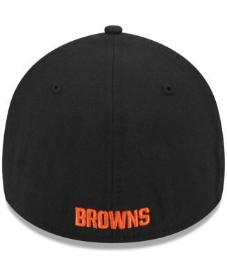 Men's Black Cleveland Browns Main 39THIRTY Flex Hat