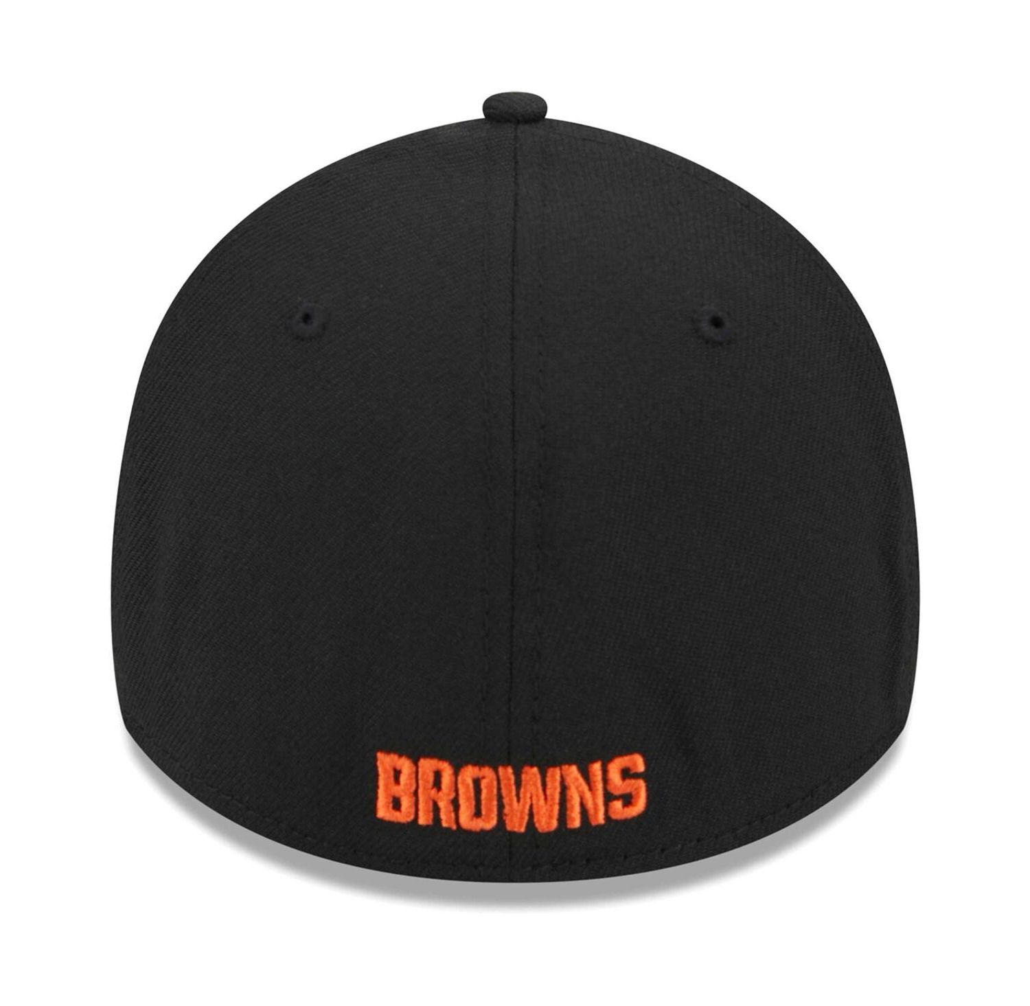 Men's Black Cleveland Browns Main 39THIRTY Flex Hat