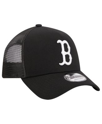 Men's Black Boston Red Sox A-Frame 9FORTY Trucker Adjustable Hat