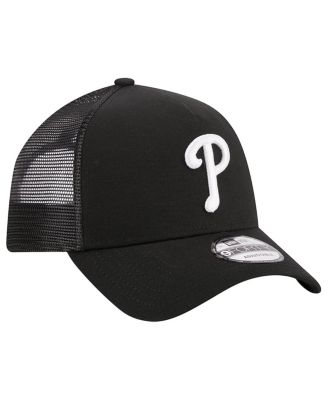 Men's Black Philadelphia Phillies A-Frame 9FORTY Trucker Adjustable Hat
