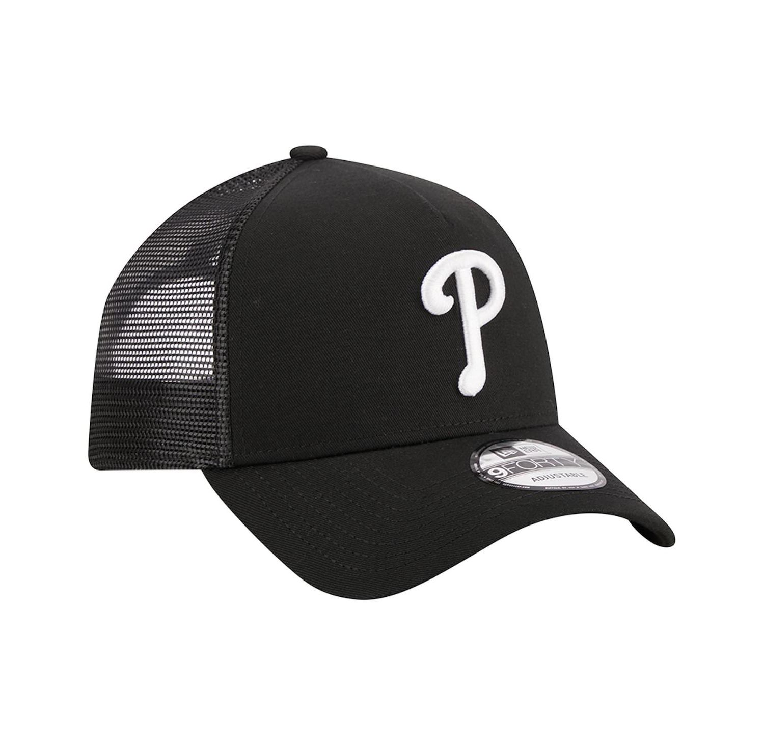 Men's Black Philadelphia Phillies A-Frame 9FORTY Trucker Adjustable Hat