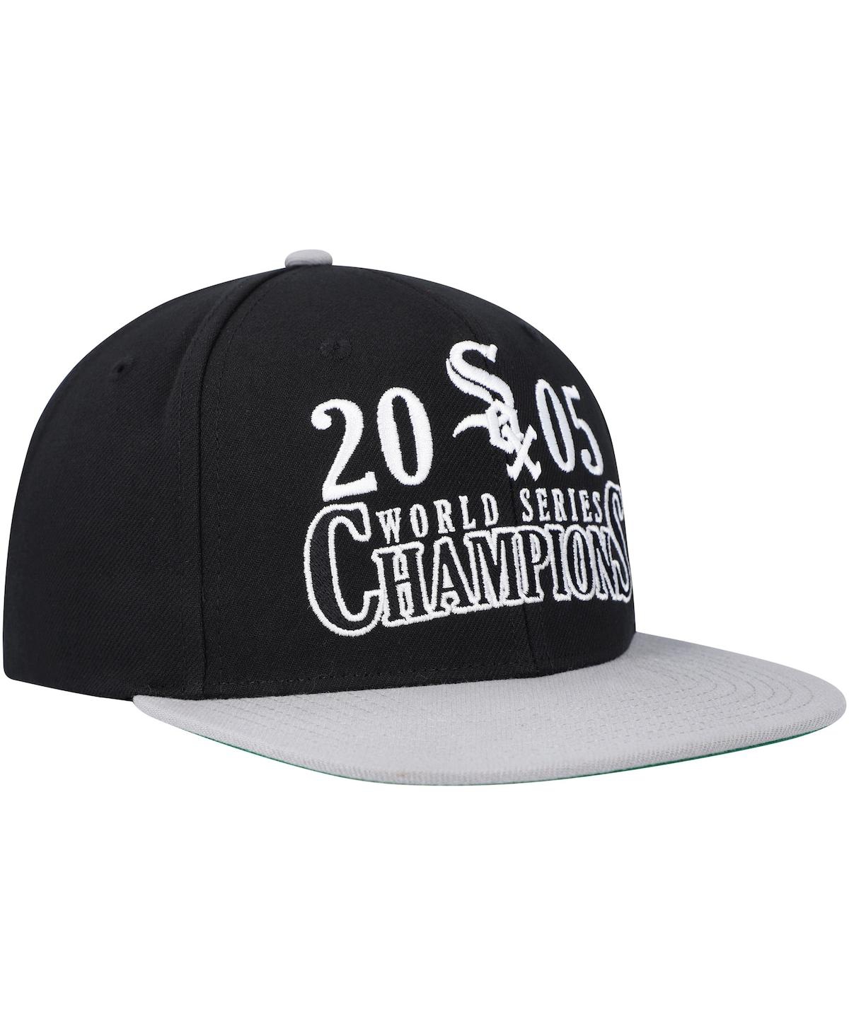 Shop Mitchell & Ness Men's  Black Chicago White Sox World Series Champs Snapback Hat