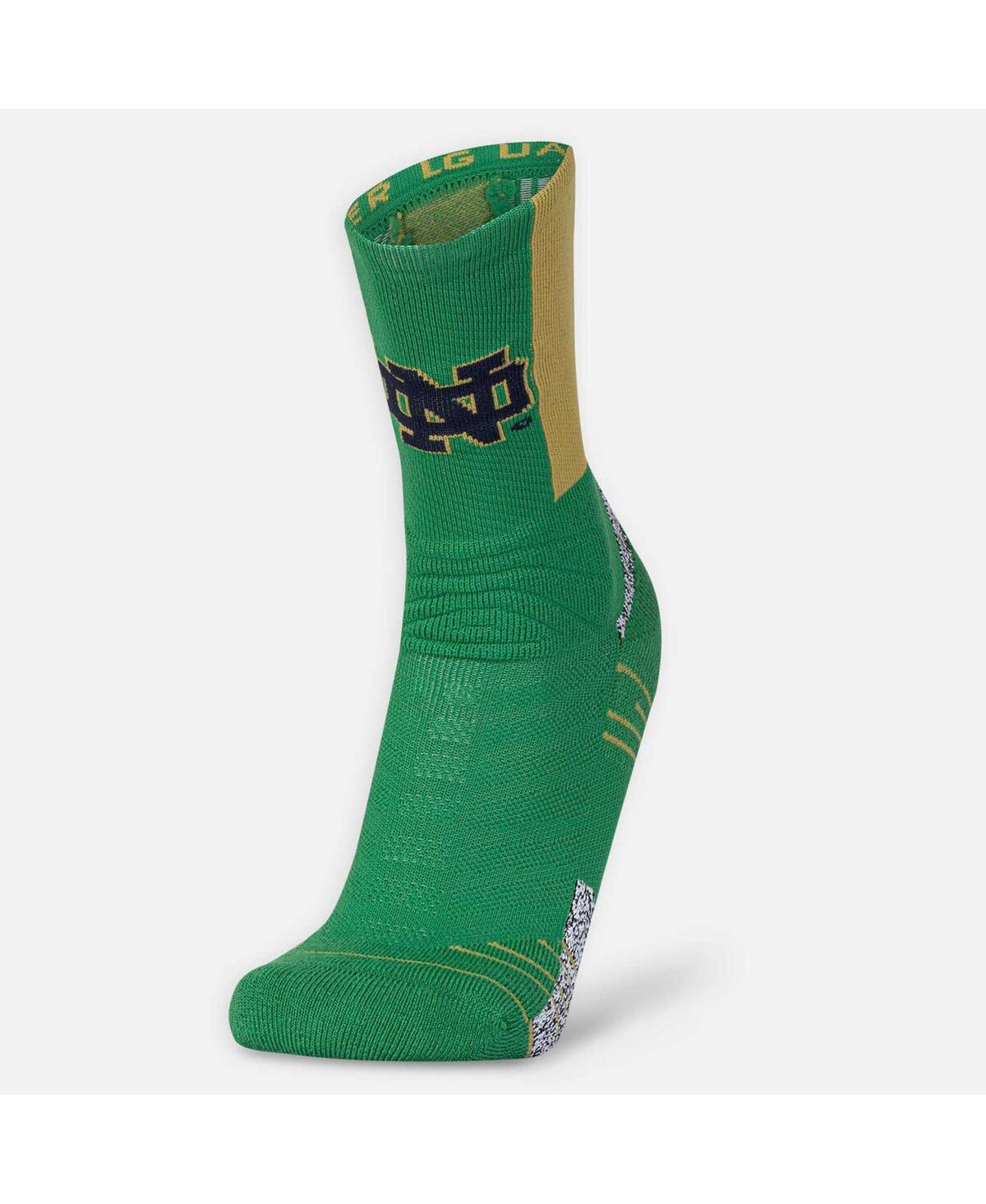 Shop Under Armour Men's  Green Notre Dame Fighting Irish Playmaker Crew Socks