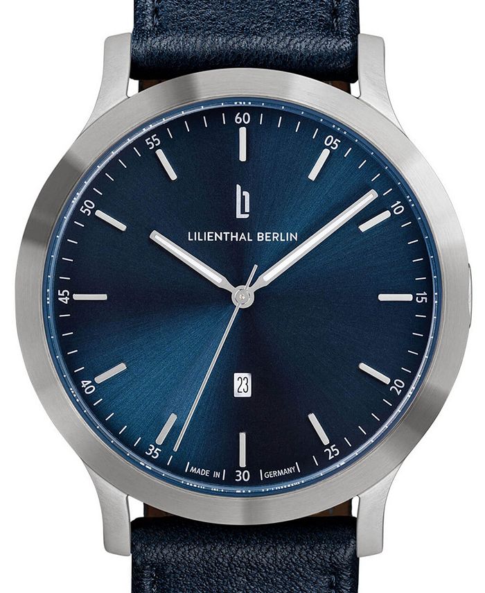 Lilienthal Berlin Orologio Uomo Huxley – Dark Silver White – Cassa 40mm In Acciaio 316L, Vetro Zaffiro, Quarzo