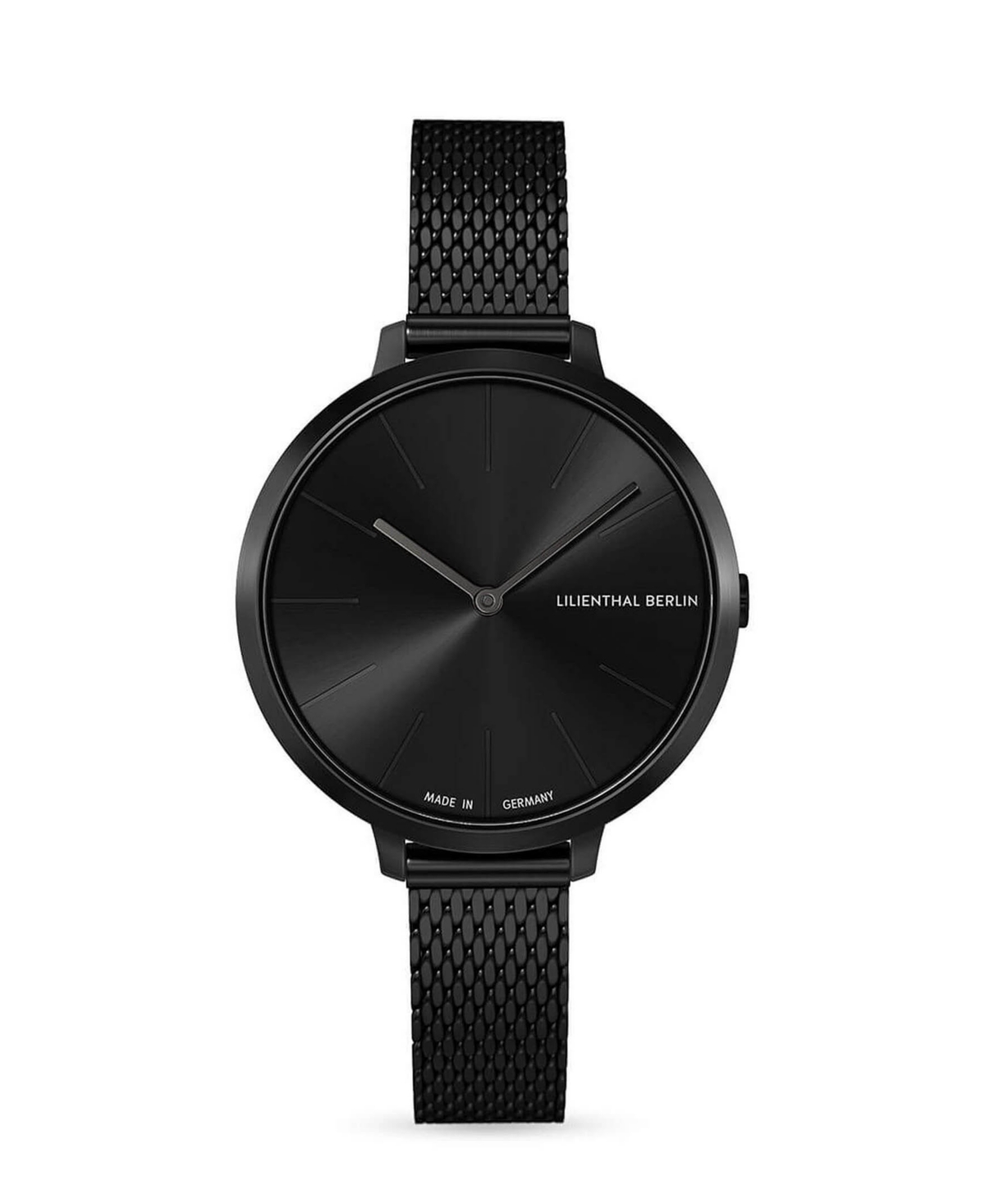 Women's Rosalux Black Sensation Black Stainless Steel Mesh Watch 30mm - Black