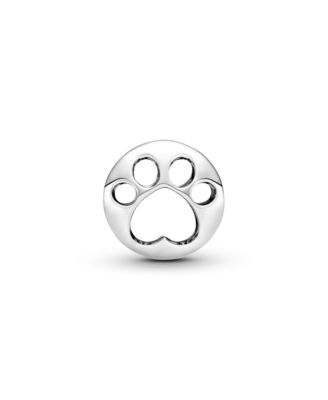 Sterling Silver Openwork Paw Print Charm
