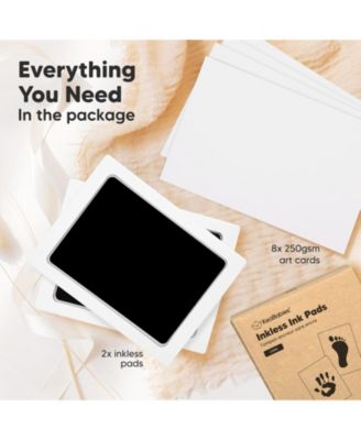 2pk Inkless Ink Pad for Baby Hand and Footprint Kit, Clean Touch Dog Paw, Dog Nose Print Kit, Baby & Pet Safe, Large