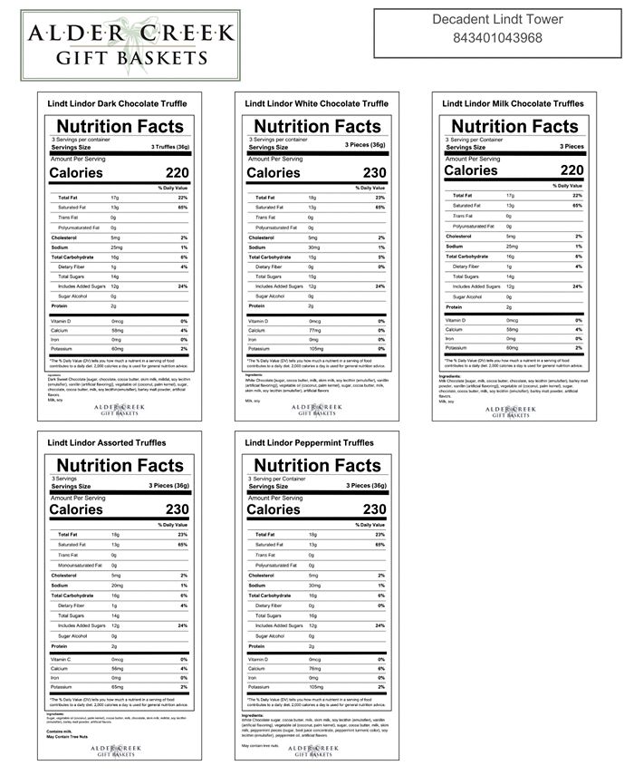 Alder Creek Gift Baskets Decadent Lindt Tower Macy's