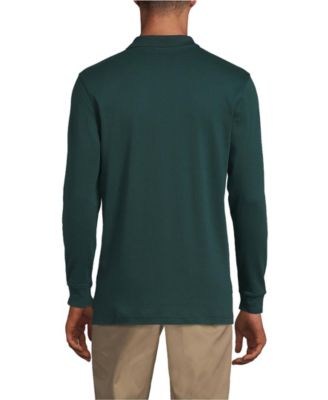 Men's School Uniform Long Sleeve Interlock Polo Shirt