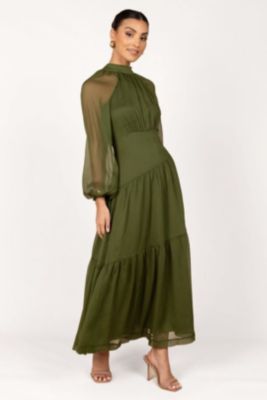 Women's Julip Sheer Long Sleeve Maxi Dress
