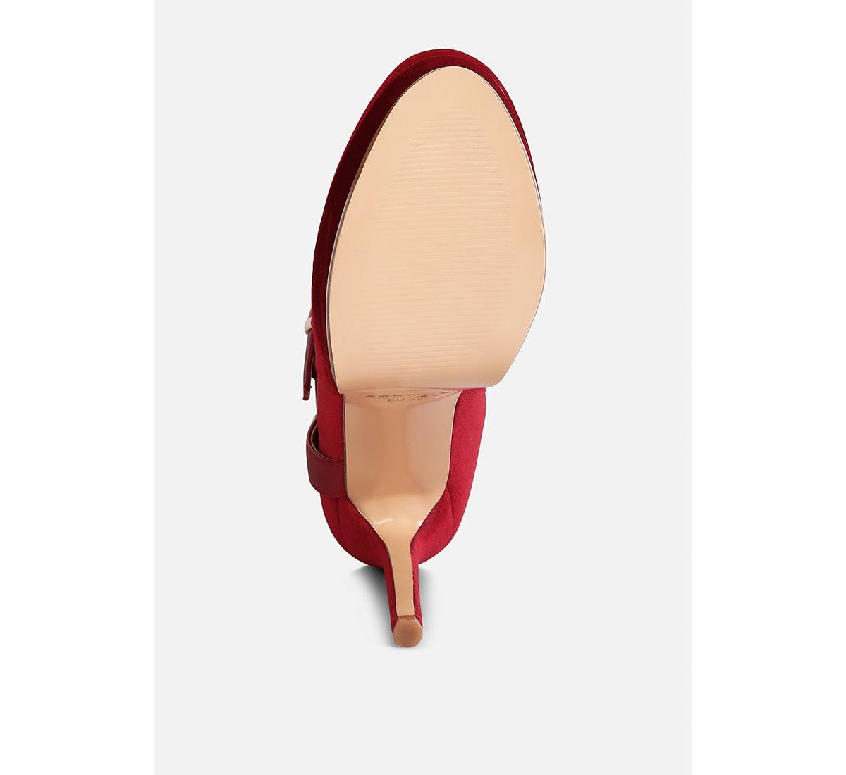 Zeppelin Womens High Platform Velvet Ankle Boots