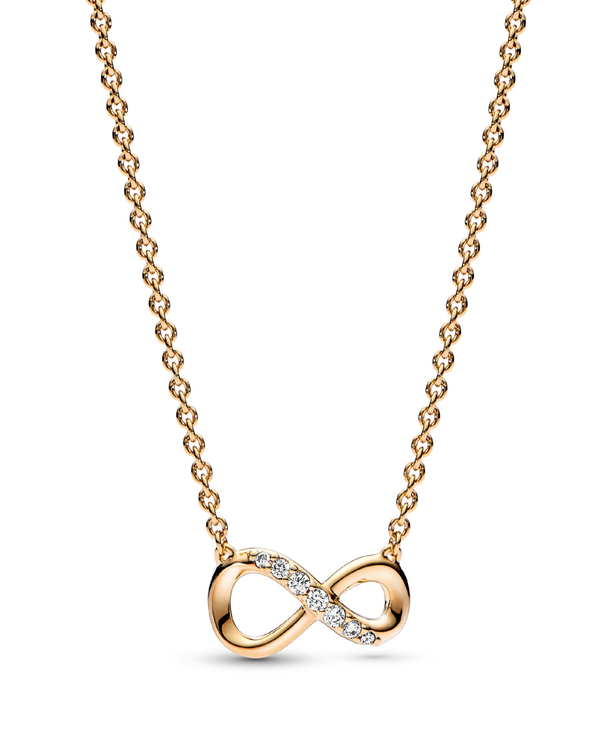 Pandora Moments 14k Gold-plated Sparkling Cubic Zirconia Infinity Collier Necklace