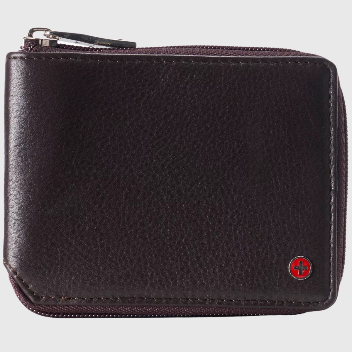 Alpine Swiss Zipper Bifold Wallet for Men Women Rfid Protected Genuine Leather