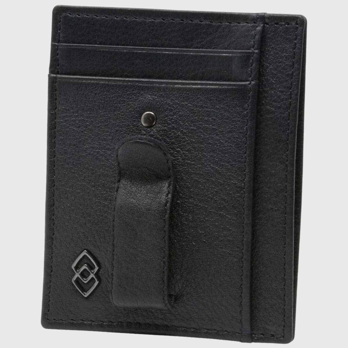 Double Diamond Mens Rfid Money Clip Minimalist Front Pocket Wallet - Gray
