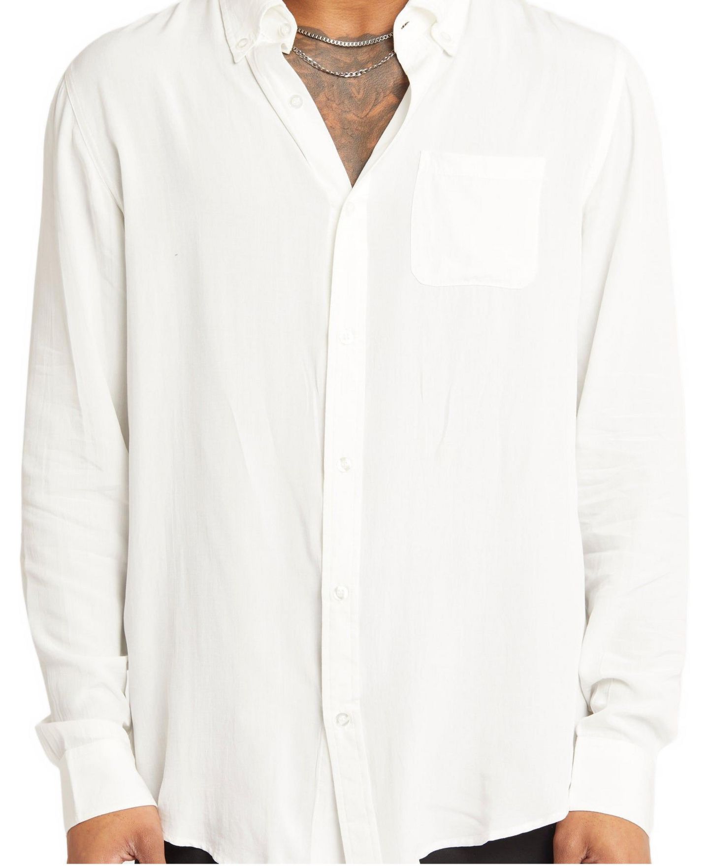 Мужская рубашка XXIII Crete Long Sleeve Button Up, цвет: Белый — фото 3