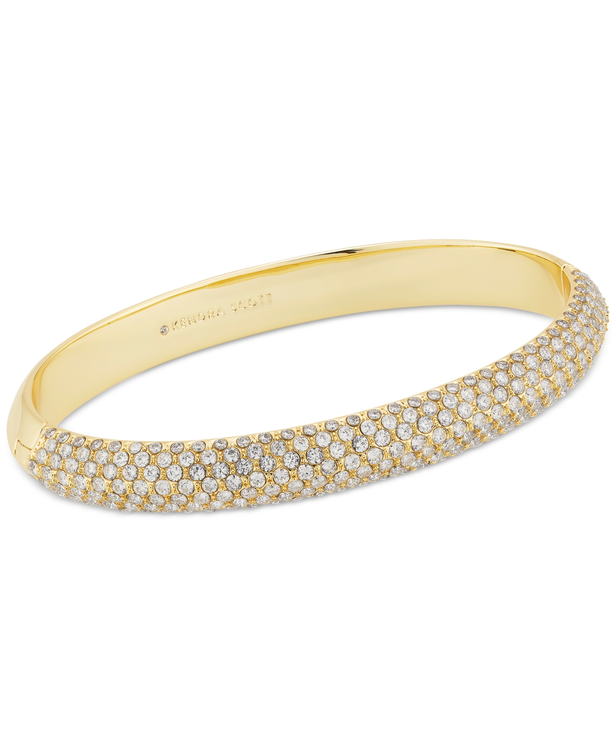 Kendra Scott 14k Gold-plated Pave Bangle Bracelet In Gold/crystal