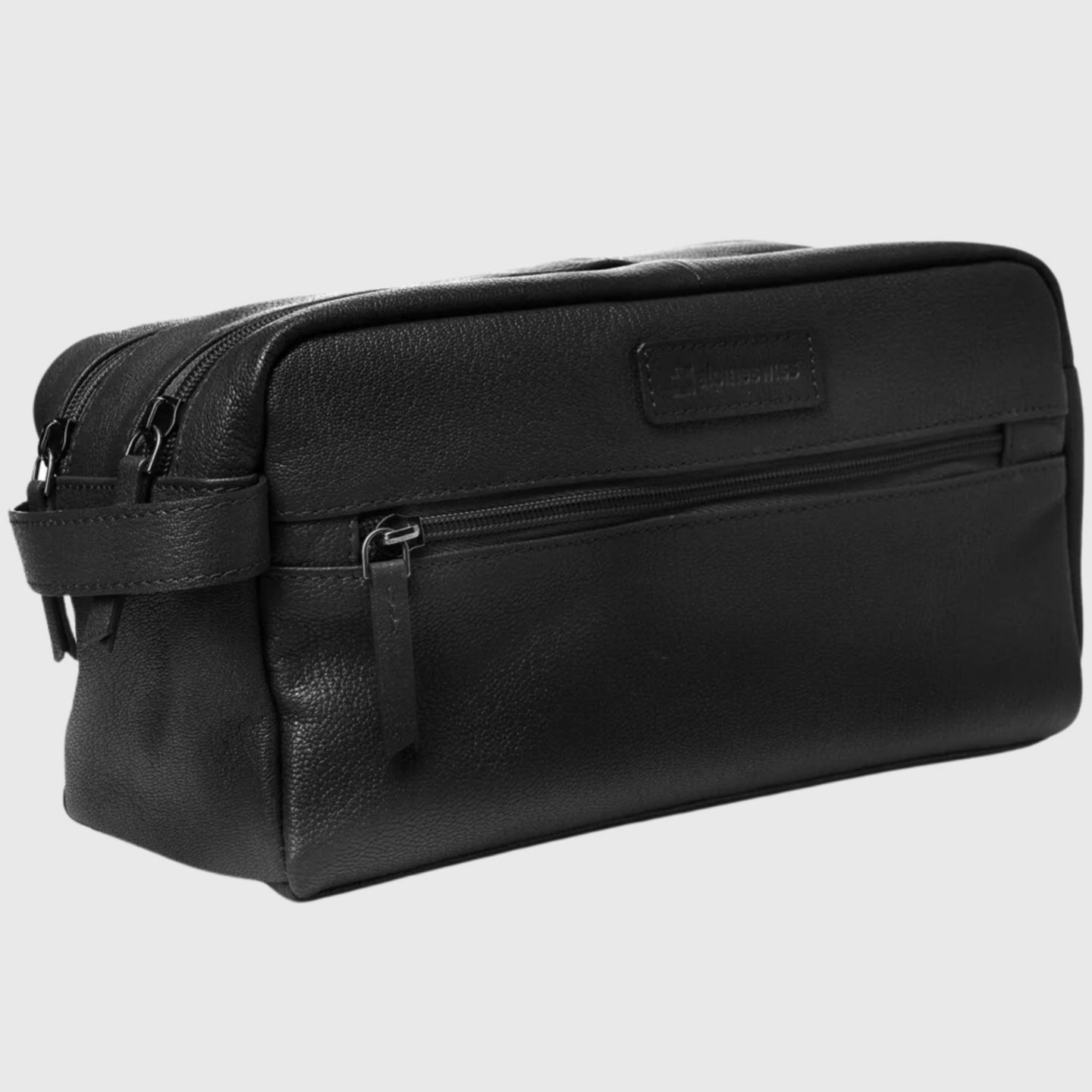 Несессеры Alpine Swiss AlpineSwiss Sedona Toiletry Bag Genuine Leather Shaving Kit Dopp Kit Travel Case, цвет: Чёрный — фото 3