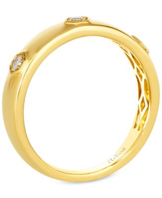 Anywear Everywear&reg; Nude Diamond Polished Band (1/10 ct. t.w.) in 14k Gold (Also Available in Rose Gold or White Gold)