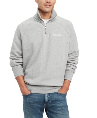 Tommy Hilfiger - Men's Quarter-Zip Long Sleeve Logo Sweatshirt