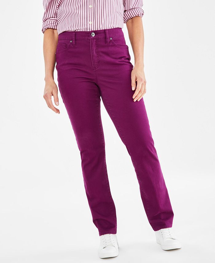Women's Straight-Leg High Rise Jeans, Created for Macy's