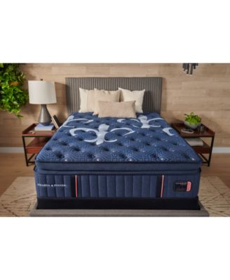 Lux Estate 16" Medium Euro Pillowtop Innerspring Luxury Mattress Set- Queen