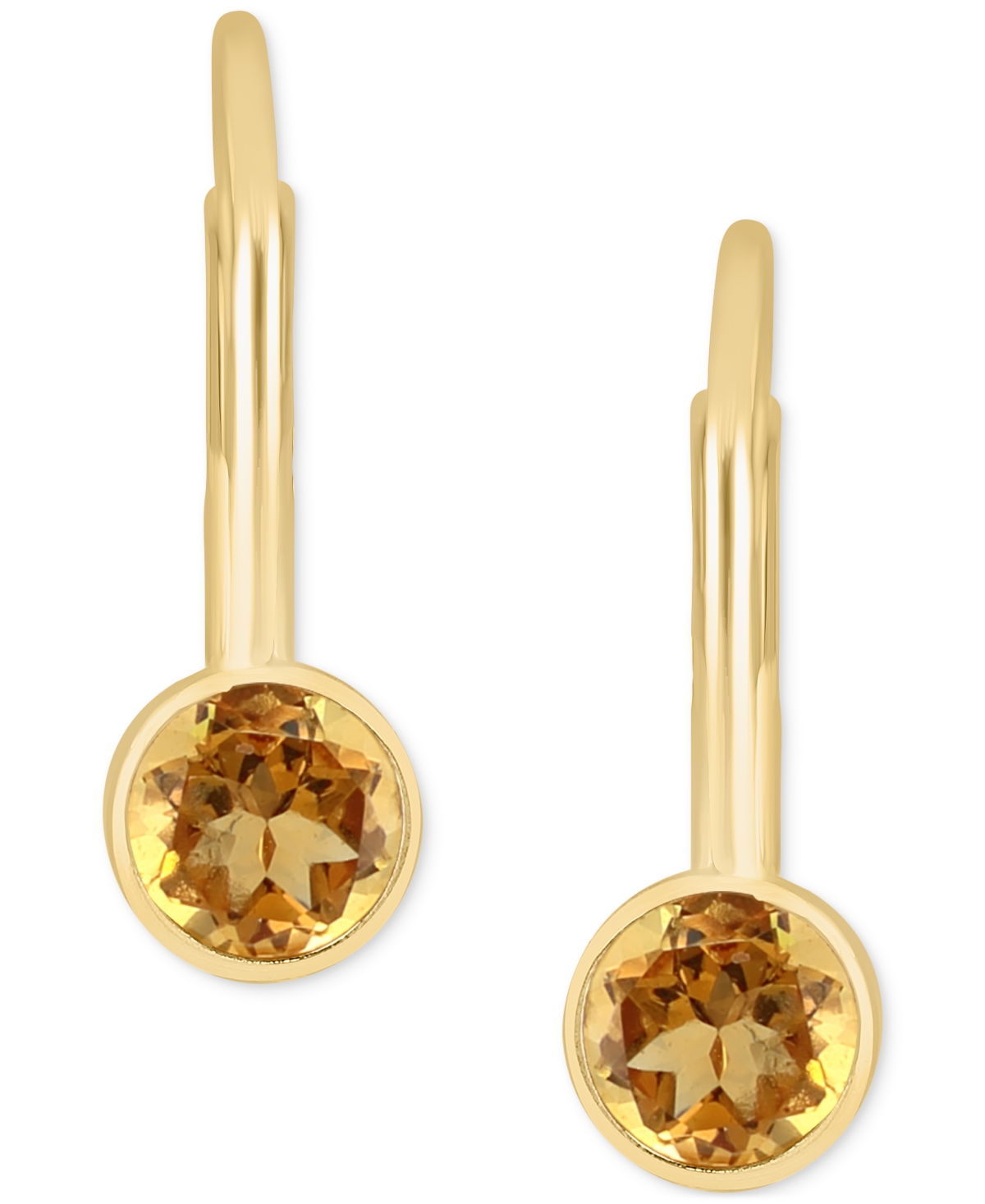 Effy Collection Effy Garnet Leverback Drop Earrings (1/2 Ct. T.w.) In 14k Gold (also Available In Peridot, Blue Topa In Citrine