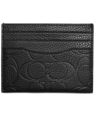 COACH - Men's Signature Leather Flat Card Case