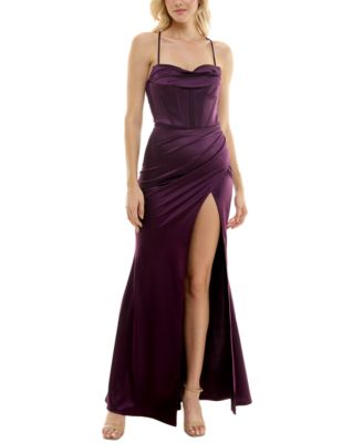Speechless - Juniors' Pleated Maxi Slip Dress