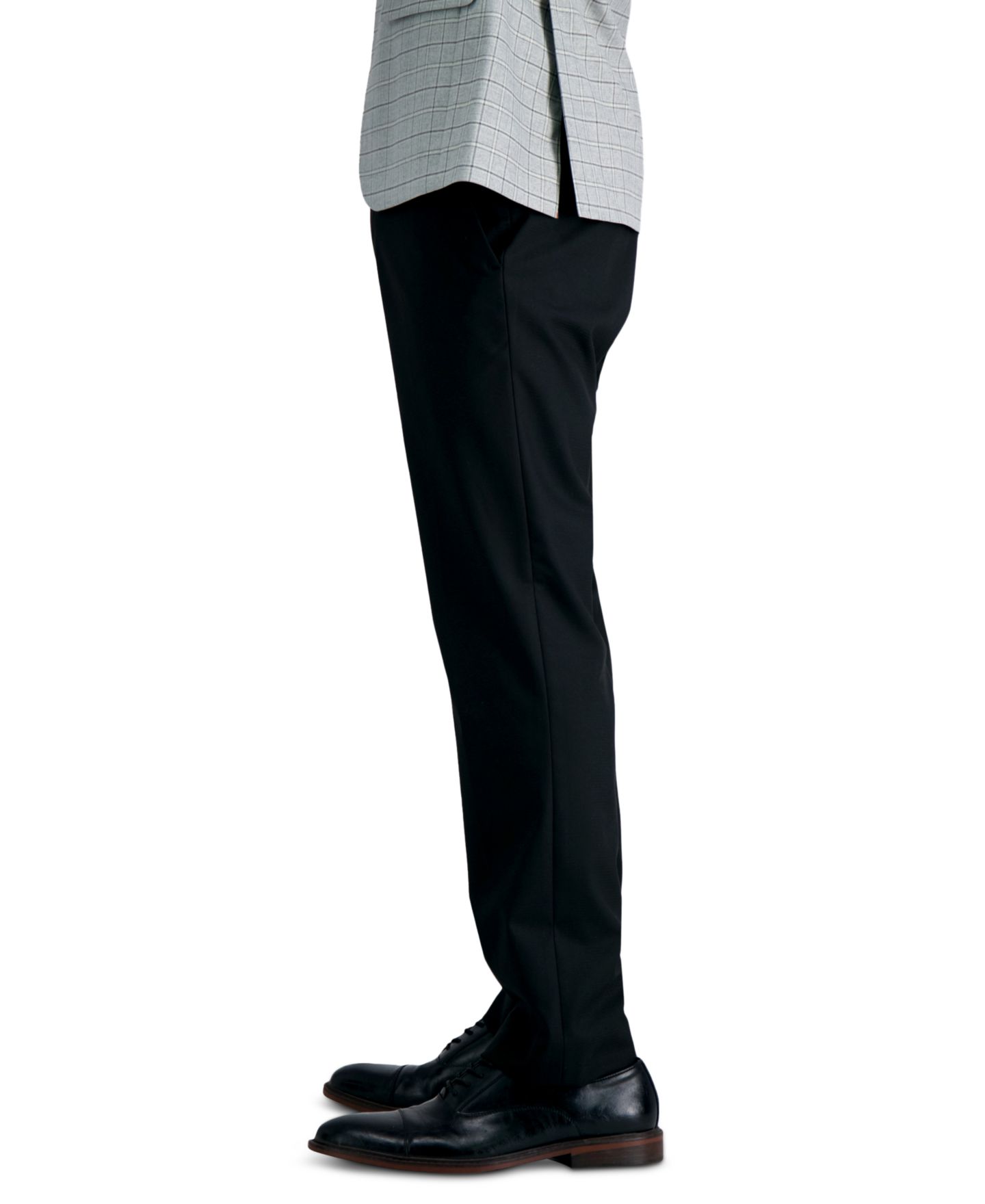 Мужские брюки Kenneth Cole Reaction Slim-Fit Shadow Check Dress Pants, цвет: Чёрный — фото 4