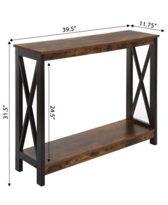 39.5" MDF Oxford Console Table with Shelf