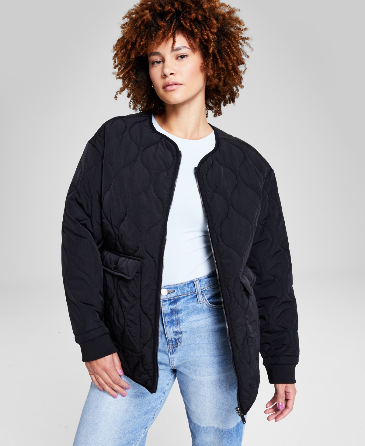 Shop And Now This Women's Reversible Liner Jacket, Created For Macy's In Black
