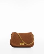Mango - Shoulder Bag with Printed Logo Brown - One Size - Women