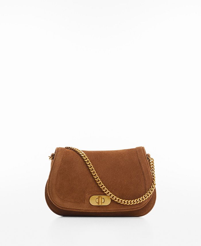 Mango leather flap best sale bag
