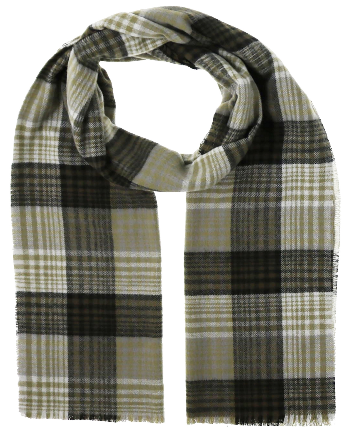 V. Fraas Men's Shadow Plaid Scarf