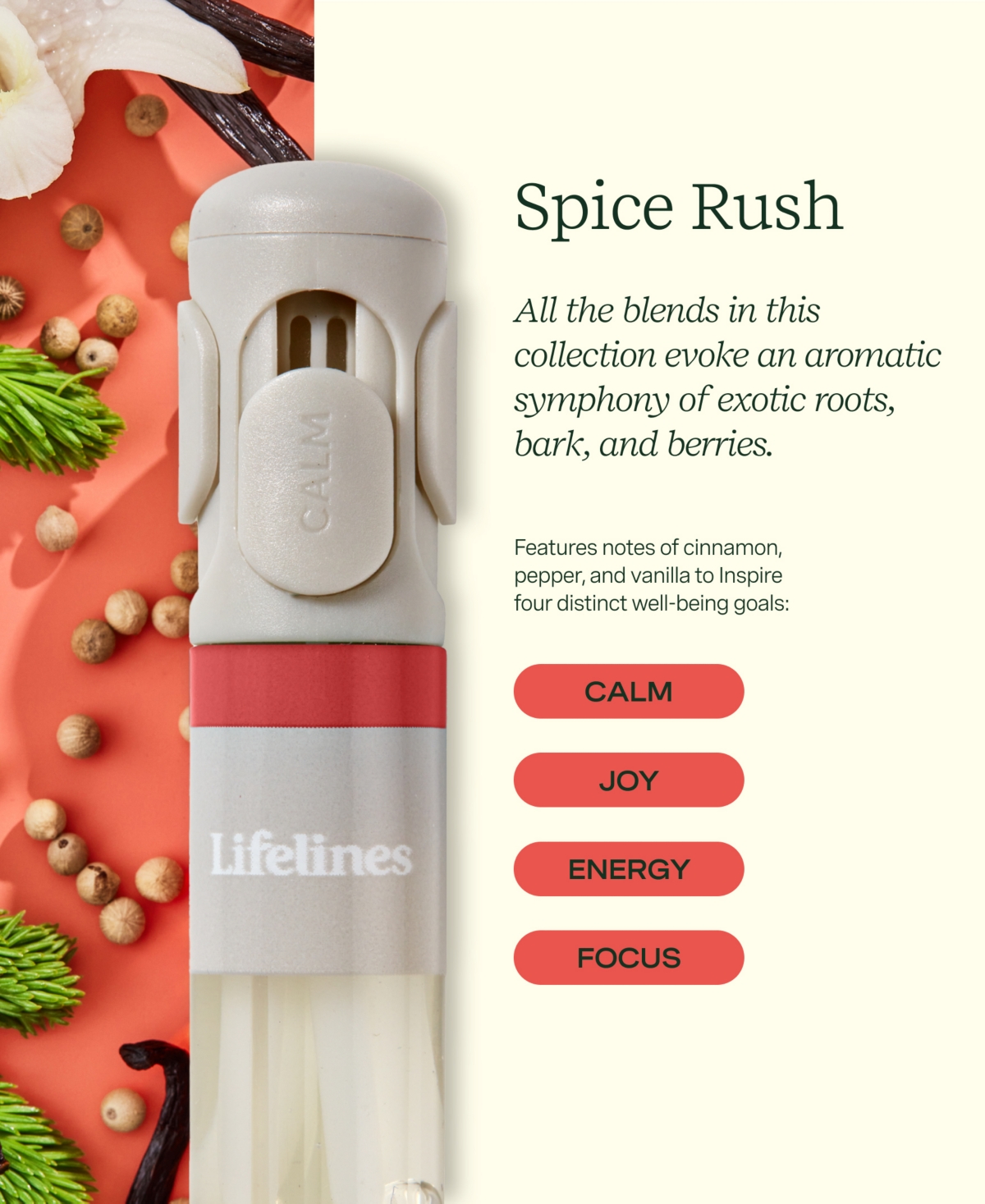 Shop Lifelines Pen Diffuser With 4 Scent Cartridge In Spice Rush In Red