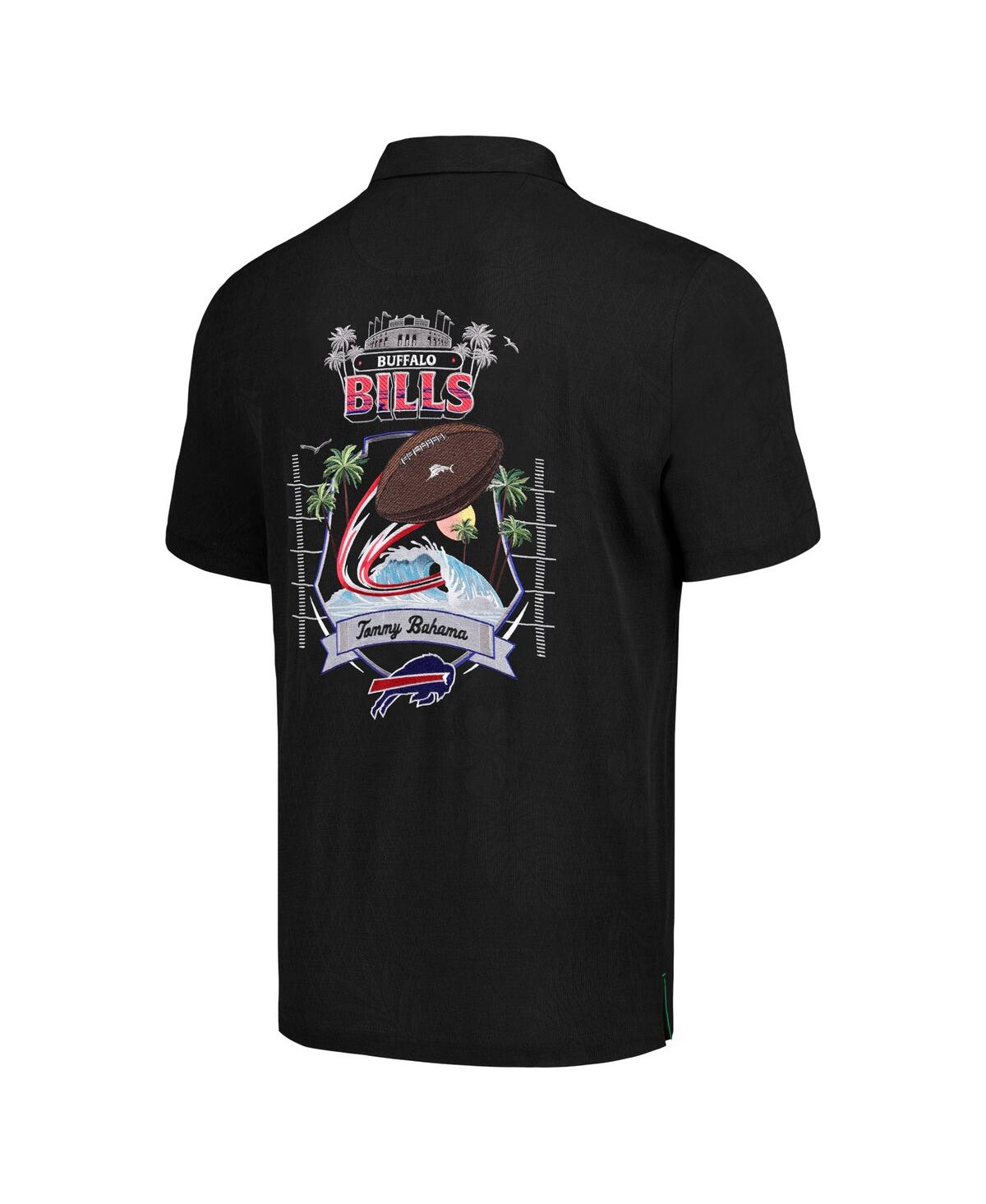 Tommy Bahama Men's  Black Buffalo Bills Tidal Kickoff Camp Button-up Shirt In Black