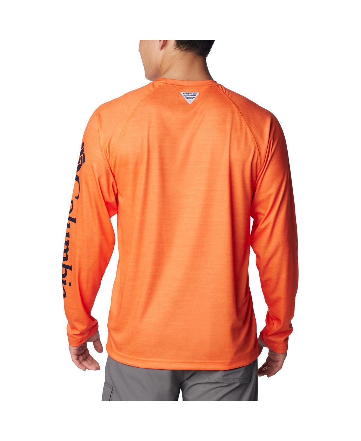 Shop Columbia Men's  Orange Auburn Tigers Pfg Terminal Tackle Omni-shade Raglan Long Sleeve T-shirt