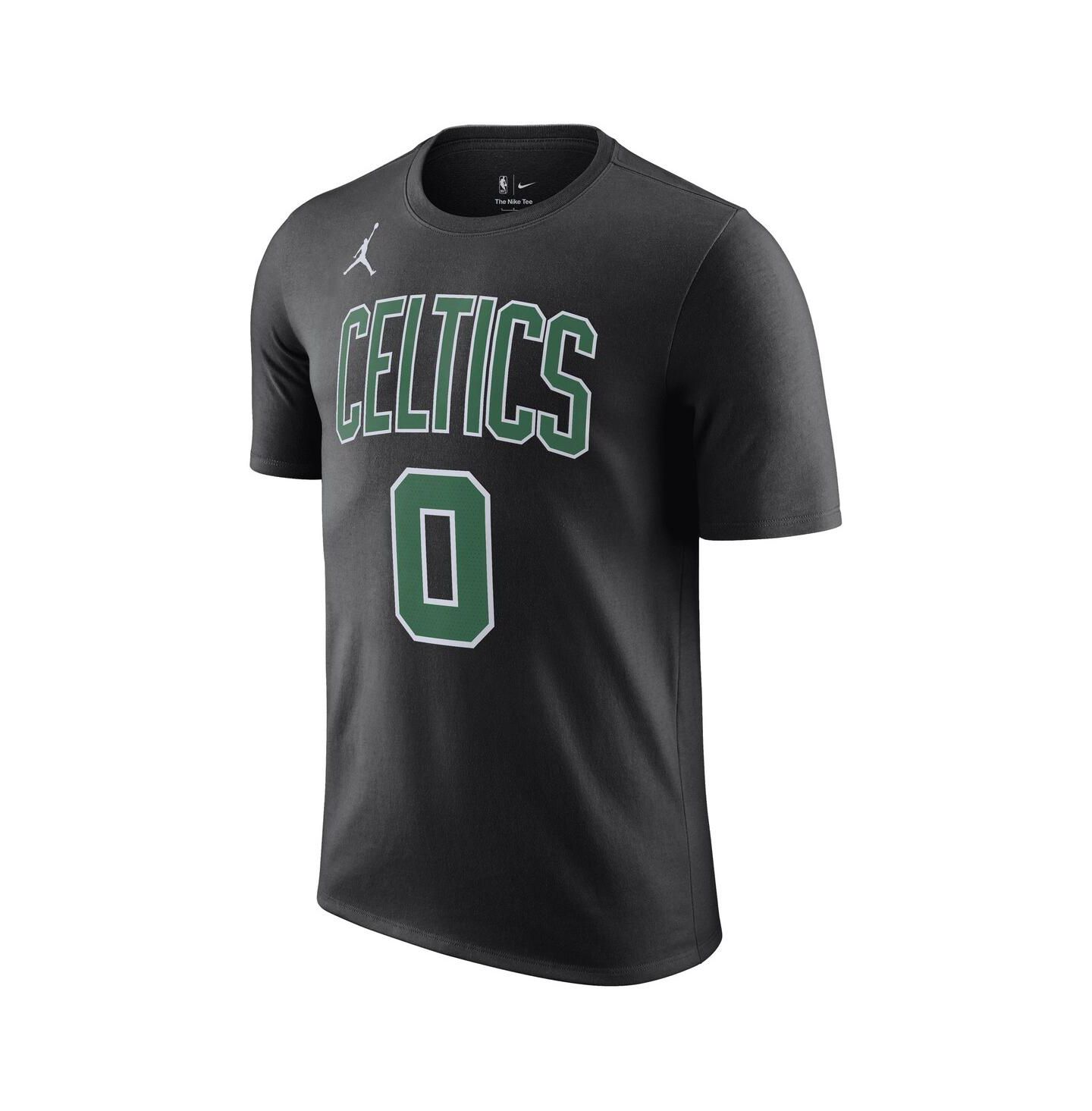Мужская футболка Jordan Jayson Tatum Black Boston Celtics 2022/23 Statement Edition Name and Number — фото 3