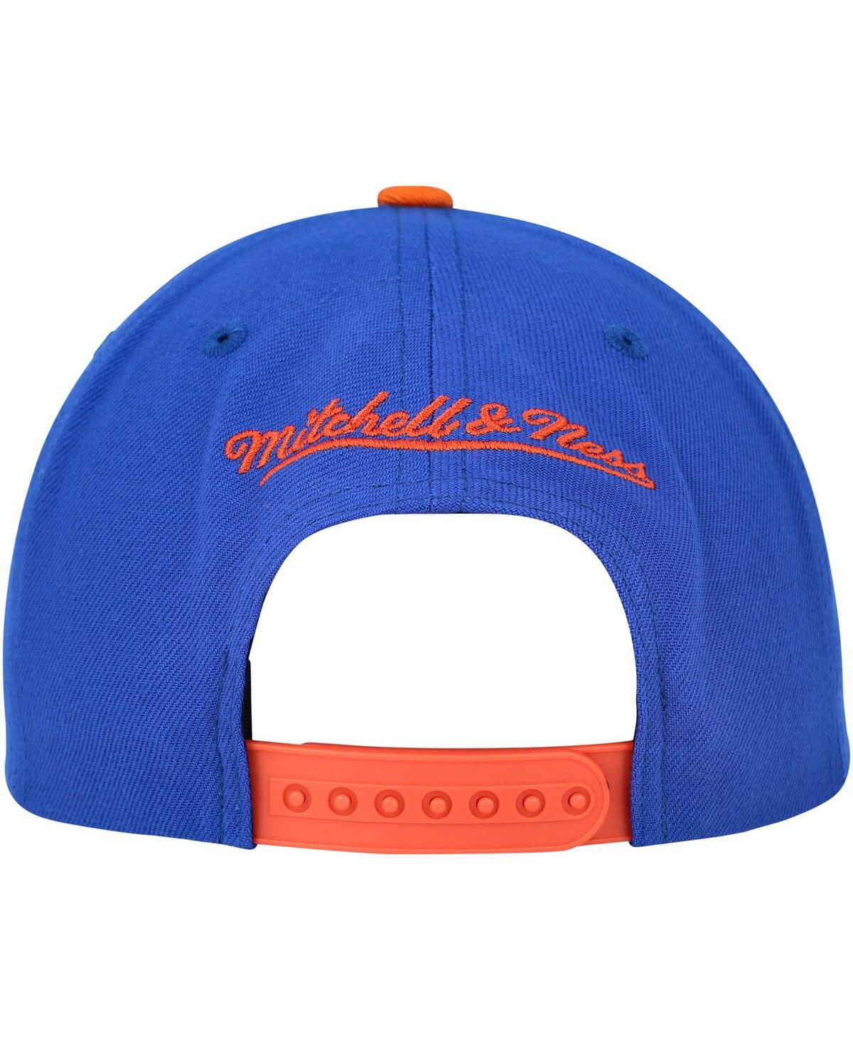 Men's Mitchell & NessEdmonton Oilers Core Team Ground 2.0 Snapback Hat - Blue