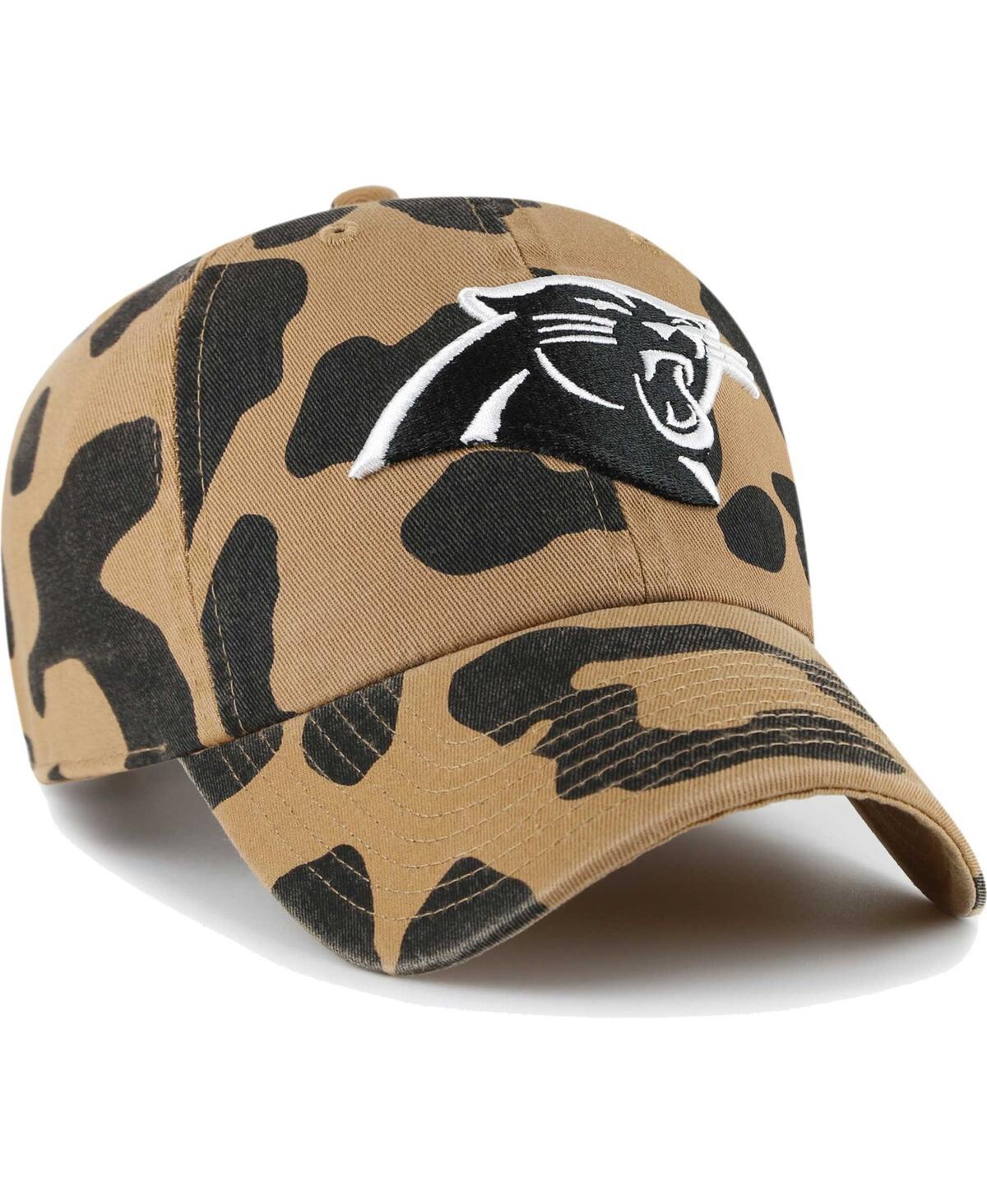 Shop 47 Brand Women's ' Tan Carolina Panthers Rosette Clean Up Adjustable Hat