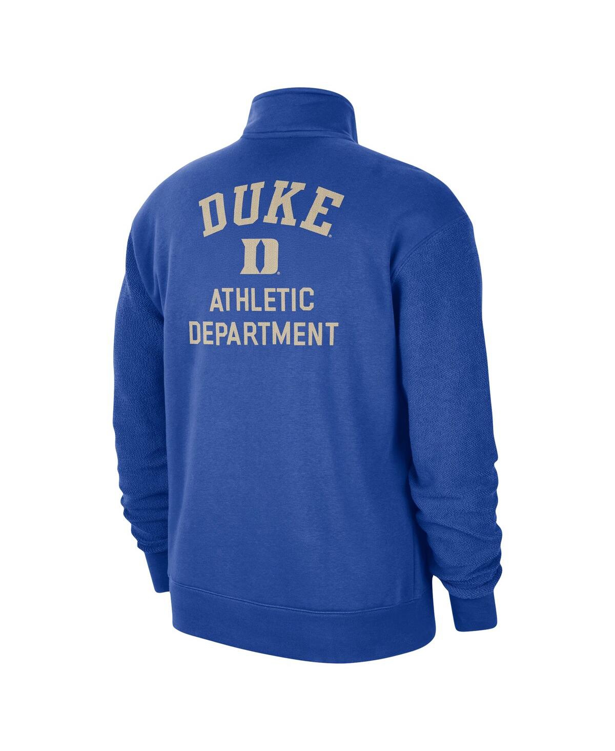 Men's NikeDuke Blue Devils Campus Athletic Department Quarter-Zip Sweatshirt - Royal