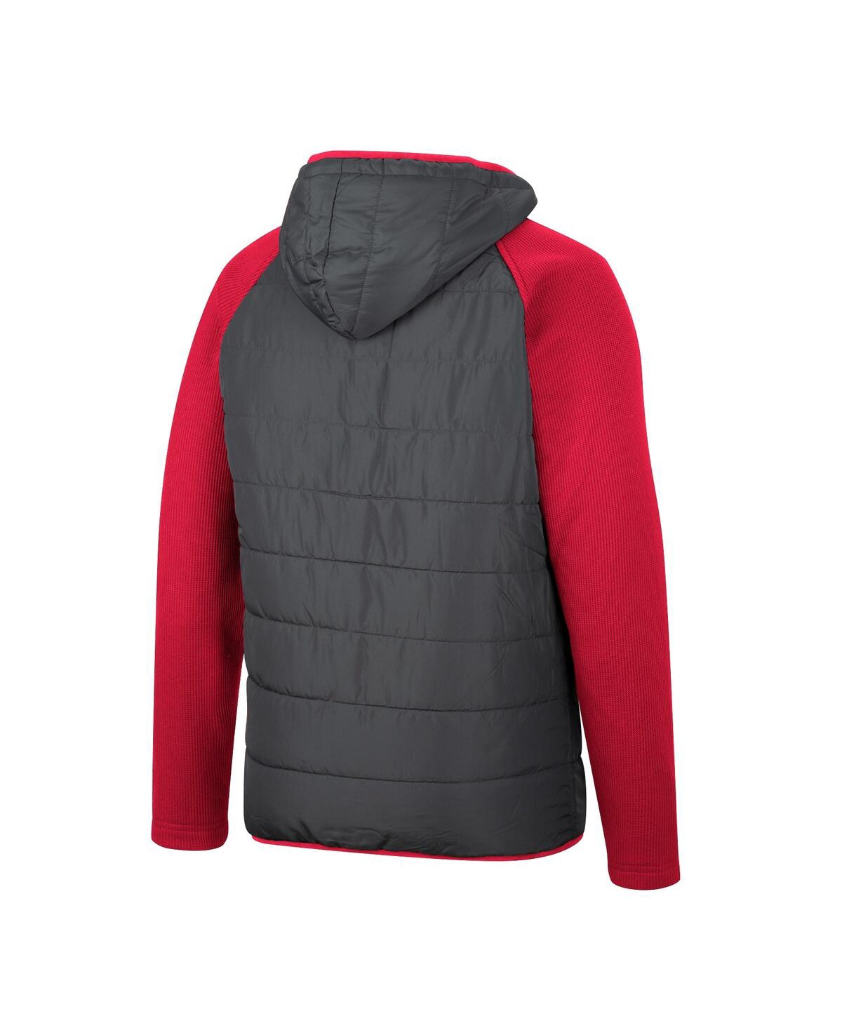 Men's Colosseum Red Wisconsin Badgers Good On You Raglan Full-Zip Jacket - Red
