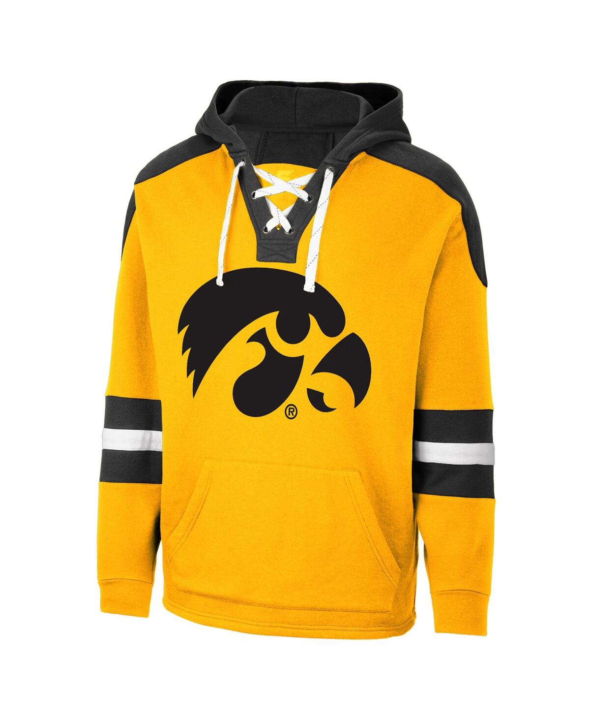 Shop Colosseum Men's  Gold Iowa Hawkeyes Lace-up 4.0 Pullover Hoodie