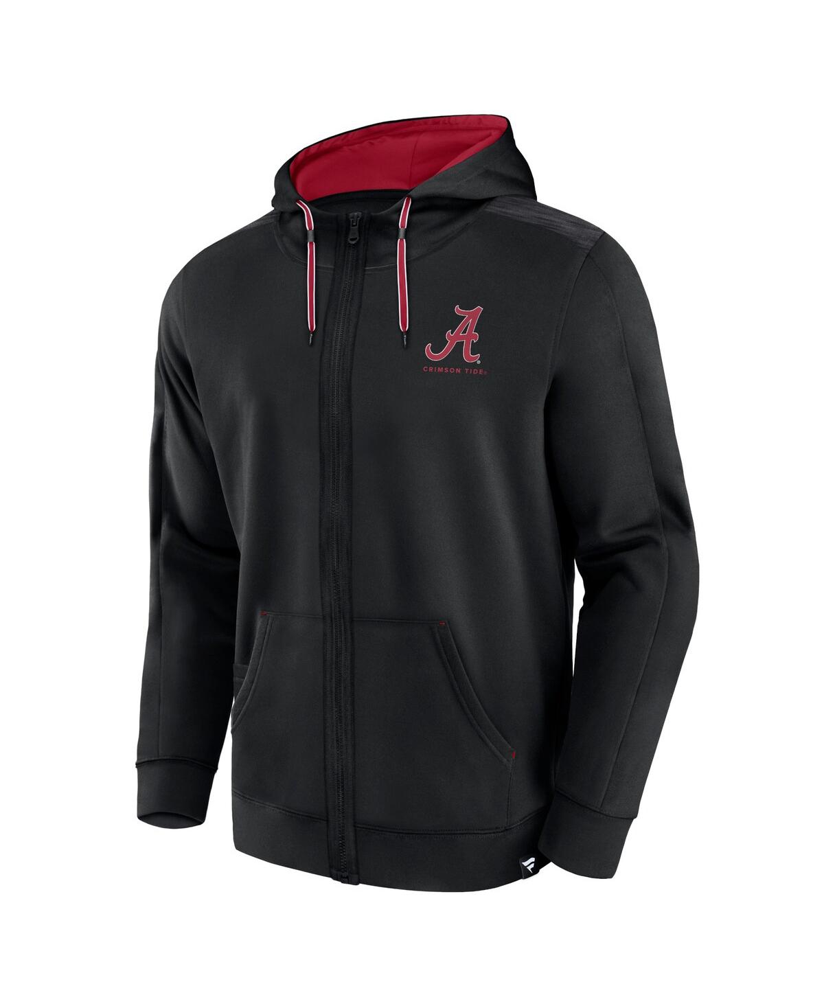 Fanatics Men's  Black Alabama Crimson Tide Power Index Full-zip Hoodie In Black
