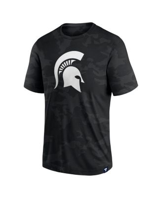Men's Black Michigan State Spartans Camo Logo T-shirt