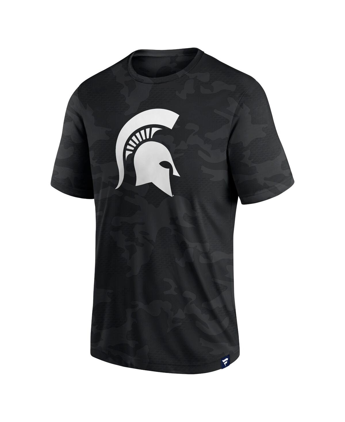 Men's FanaticsMichigan State Spartans Camo Logo T-shirt - Black